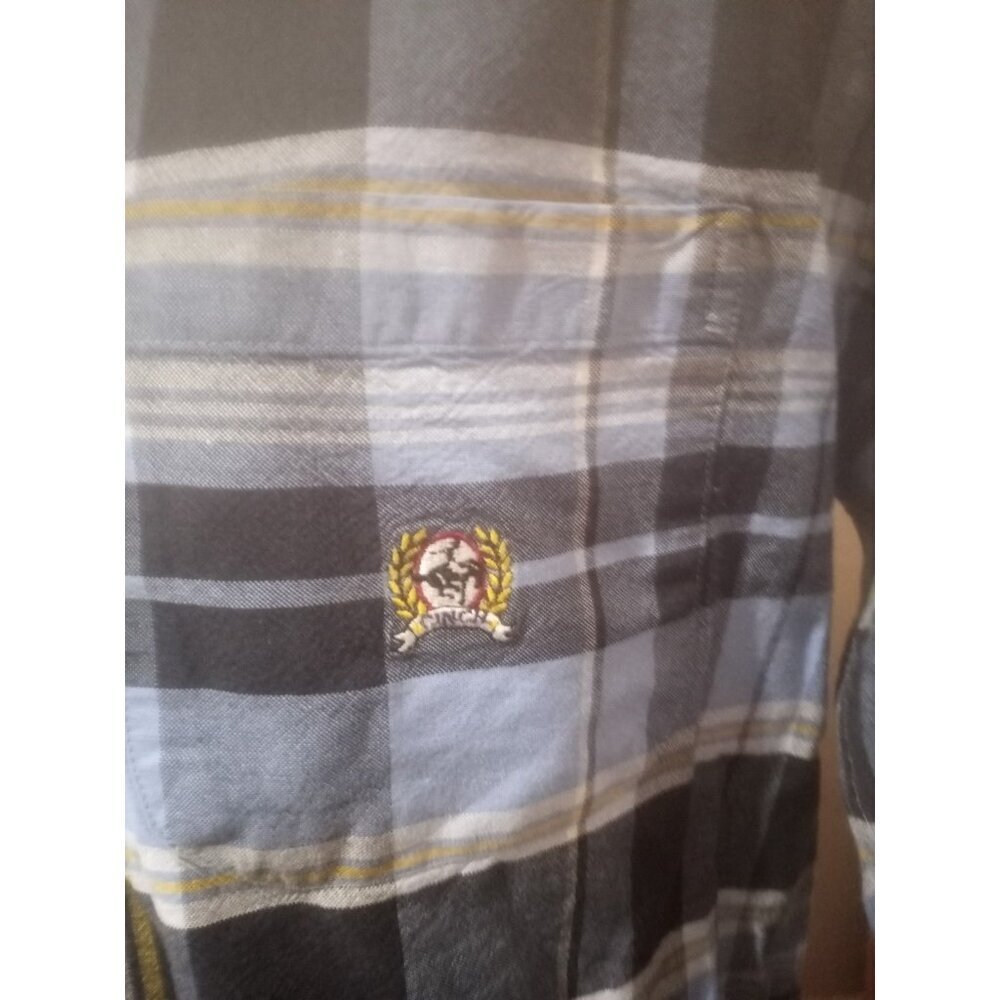 Cinch Men's Long Sleeve Shirt Button Down 100% Cotton, Cowboy, Blue Plaid Size M - Picture 2 of 13